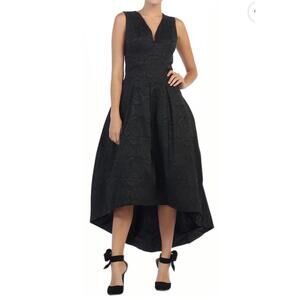 Royal Queen Floral Hi Low Formal Classic Homecoming Prom Black Dress Sz 6